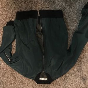 green bomber jacket